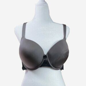 Torrid 42C Balconette Push Up Bra Gunmetal Gray Black Lace NWT Plus Size